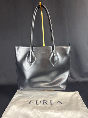 FURLA Black Leather Handbag