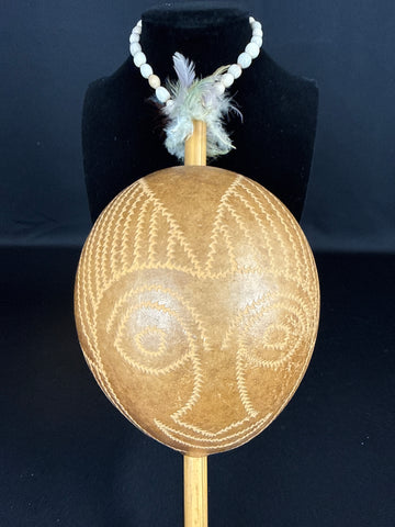 Peruvian Gourd Maraca - Hand Carved