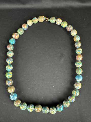 Asian Urushoi Lacquer Bead Necklace