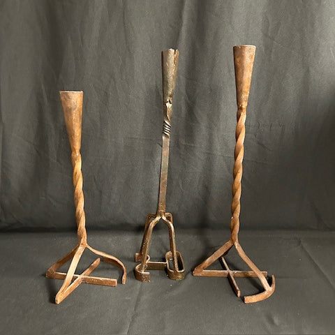 Brutalist Branding Iron Candleholders