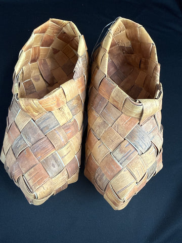 VTG Birch Bark Handmade Lapti Shoes