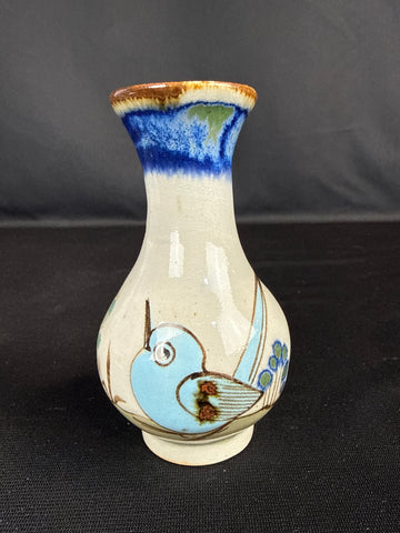 VTG Blue Bird Ken Edwards Mexican Ceramic Bud Vase