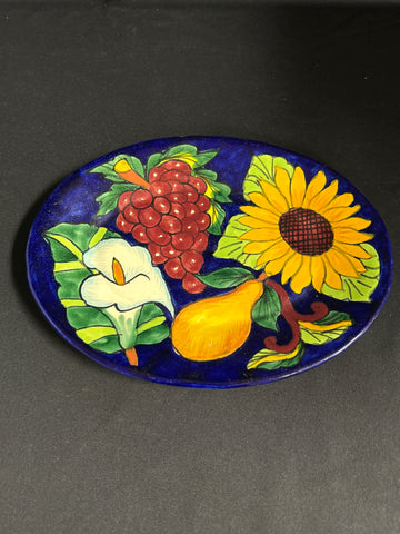 R Venegas Talavera Wall Plate Sunflower Grape