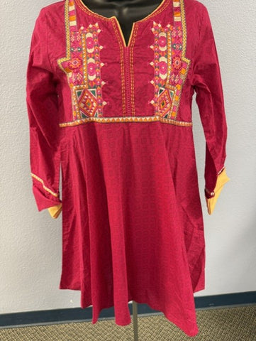 NWT Beechtree Embroidered Pakistan Dress Tunic M/L