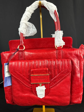 Rebecca Minkoff Illy Tote Purse Satchel Lipstick Red Leather Bag