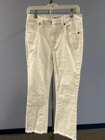 Johnny Was Cropped Baby Boot jeans embroidered