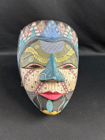 Balinese Batik Hand-Carved Painted Mask
