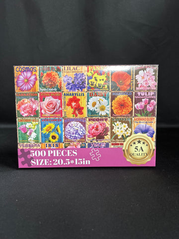 5A Quality 500 Piece Floral Jigsaw Puzzle