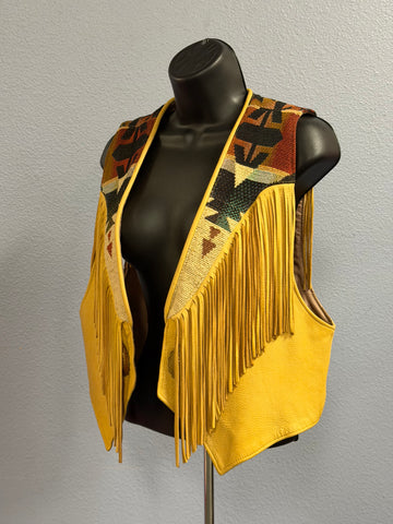 Fringed Western Unisex Vest By 'T A Branded Santa Fe' M