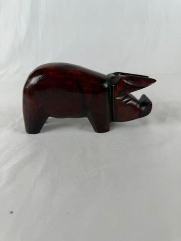 VTG Handcarved Mahogany Pig