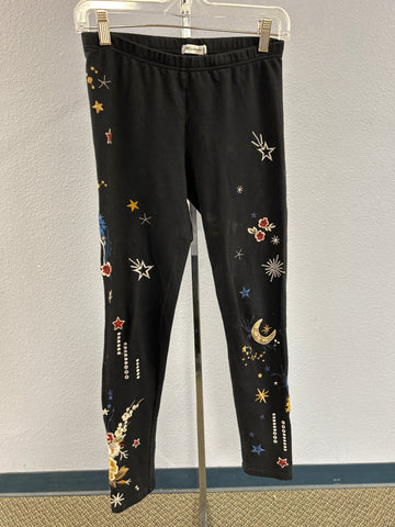 Johnny Was Celestrial Embroidered Black XS Leggings