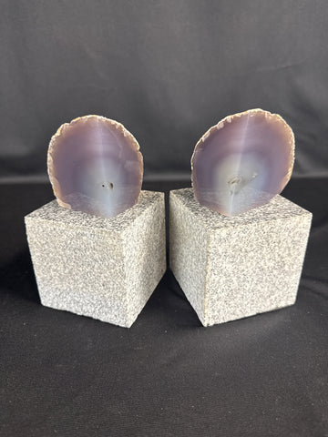 Polished Agate Bookends