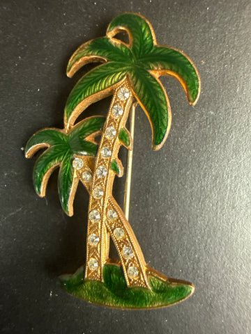 VTG Palm Tree Brooch