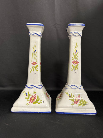 Portuguese Ceramic Candlesticks