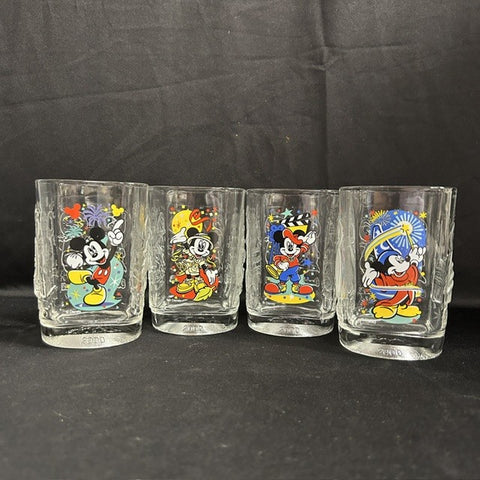 VTG 2000 McDonald's Mickey Mouse Glasses - set of 4