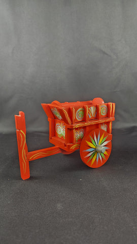 VTG Hand Painted Costa Rica Miniature Ox Cart