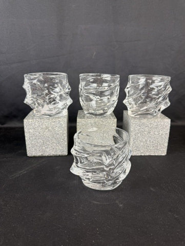 4 Premier Chunky Iceberg Whiskey glasses
