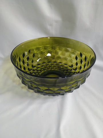VTG Indiana Glass Green Serving Bowl