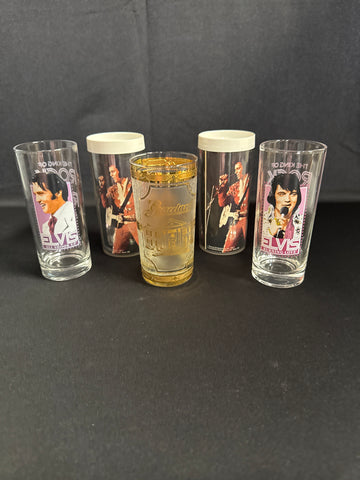 Set of 5 Elvis glasses