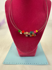 Frans Van Berkel Multi-Strand Cube Necklace