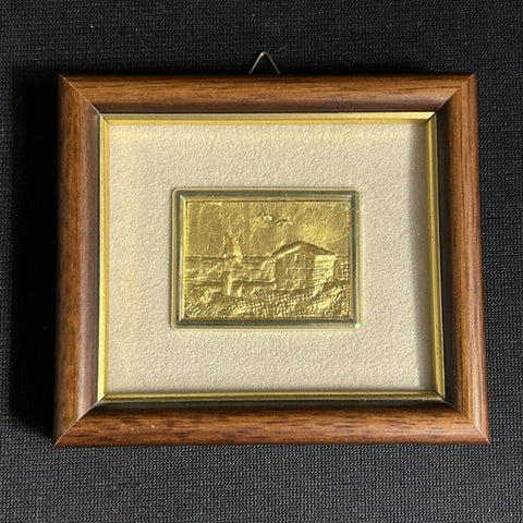 Gold Relief in Wooden Frame