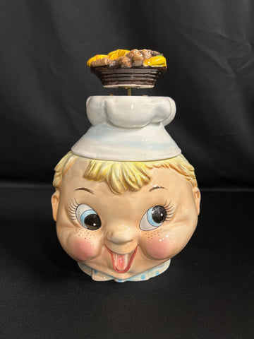 Vintage Lefton Baker Boy Musical Cookie Jar