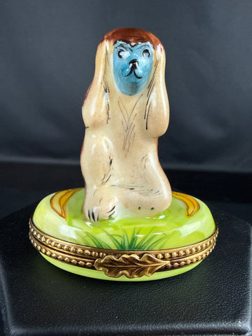 Limoges Peint Main Monkey 