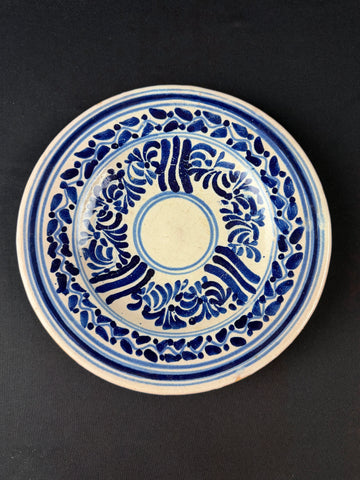 Made in Mexico 8 in plate with blue design