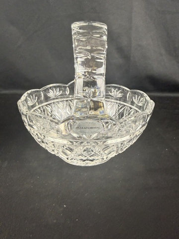 Lead crystal basket