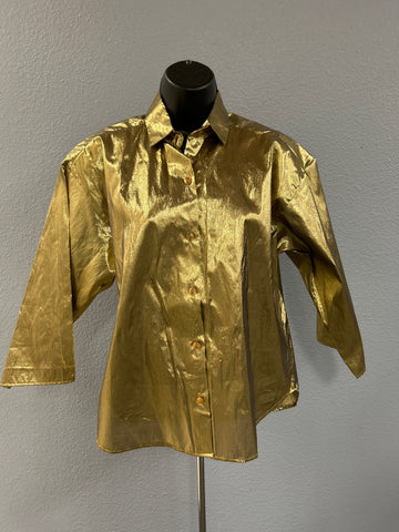 Gold Lame Blouse by PJ's Place S