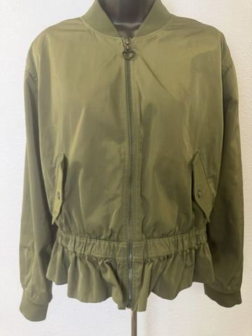 Kate Spade Twill Flounce Bomber Jacket (M)