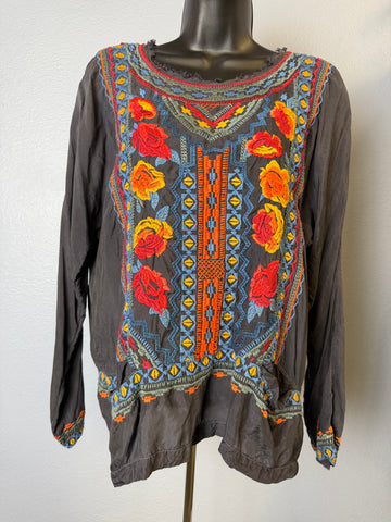 Johnny Was Biya Abira Cupra Blouse