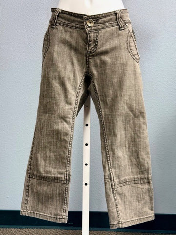 Y2K Apple Bottoms Black Embroidered Capri Jeans 7/8