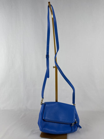 Talbots Bright Blue Leather Small Crossbody Bag