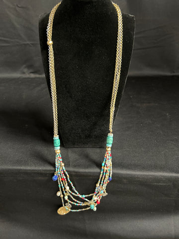 Chico's Multi Strand Beaded Necklace