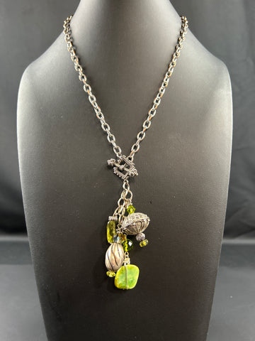Silver tone Charm Necklace