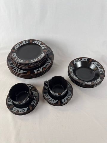 18-Piece Gabbay/Gibson Navajo Nights Dinnerware