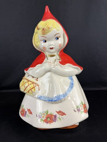 VTG 1940's Hull Pottery Little Red Riding Hood Cookie Jar