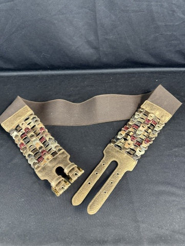 Lake Shore Drive Accessories Belt Brown stretch Size L/XLL