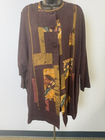 Day Lili Plum Kimono Style Jacket, Silk and viscose OS XXL
