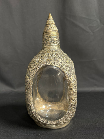 VTG Overlaid Dimple Pinch Whiskey Bottle