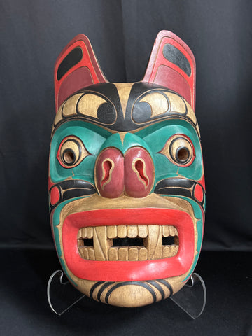 Reproduction Alaskan Hand Carved Bear Totem Indonesia