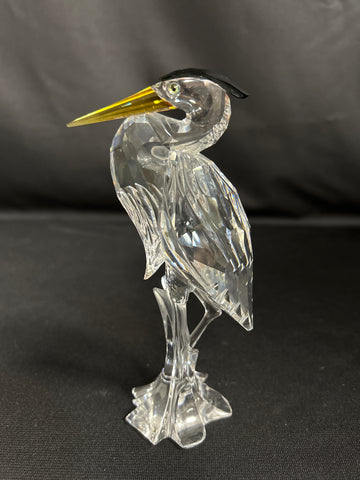 Swarovski Silver Crystal Heron Figurine Box