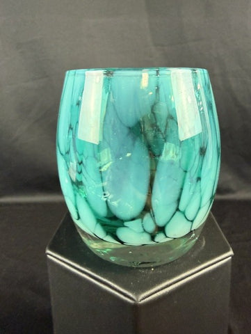Hand-Blown Art Glass Votive Holder