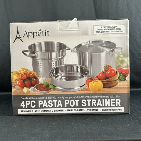 NIB 4PC Pasta Pot Strainer
