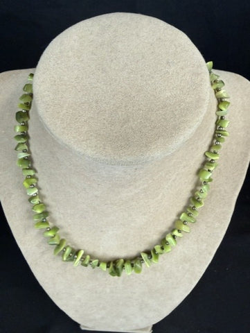 Serpentine Gemstone Chips Necklace