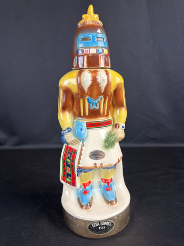 VTG 1976 Ezra Brooks Hopi Kachina Doll Whiskey Decanter