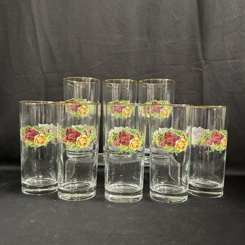Royal Albert Old Country Roses Tumblers; Set of 8