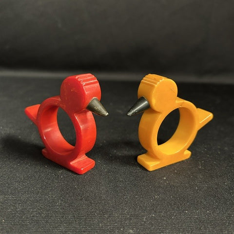 VTG 1950's red and butterscotch BAKELITE napkin holders