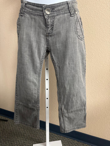 Y2K Apple Bottoms Black Embroidered Capri Jeans 7/8